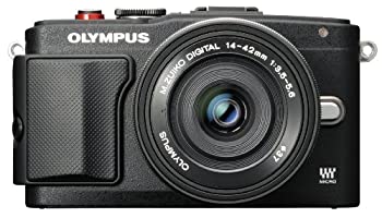 【中古】【非常に良い】OLYMPUS ミラーレス一眼 PEN Lite E-PL6 EZレンズキット ブラックE-PL6 EZ LKIT BLK