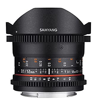 【中古】【非常に良い】SAMYANG 動画用単焦点魚眼レンズ VDSLR 12mm T3.1 フィッシュアイ ニコンF フルサイズ対応 883690｜ドリエム店