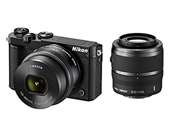 【中古】【非常に良い】Nikon ミラーレス一眼 Nikon1 J5 ダブルズームキット ブラック J5WZBK