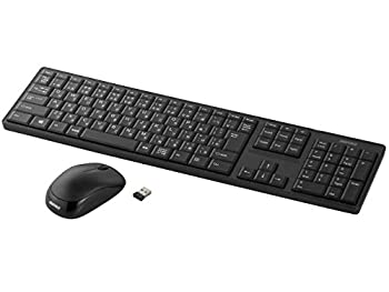 【中古】【人並み外れたに似つかわしい】BUFFALO 無線電話(2.4GHz)鍵盤\u0026静音二十日鼠仕掛ける 黒いこと BSKBW100SBK