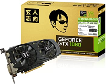 【中古】玄人志向 ビデオカードGEFORCE GTX 1060搭載 GF-GTX1060-6GB/OC/DF｜ドリエム店