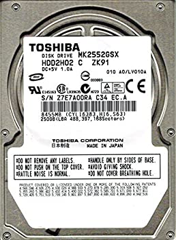 【中古】【人並み外れたに似つかわしい】Toshiba MK2552GSX 250GB HDD2H02 C ZK91 JAPAN [並行輸入品]