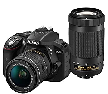 【中古】【非常に良い】Nikon デジタル一眼レフカメラ D5300 AF-P ダブルズームキット ブラック D5300WZ3｜ドリエム店