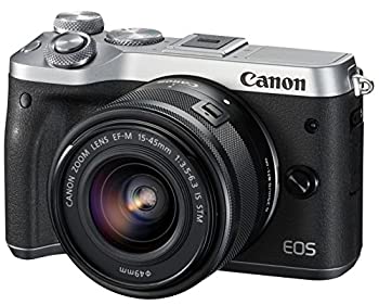 【中古】Canon ミラーレス一眼カメラ EOS M6 レンズキット(シルバー) EF-M15-45mm F3.5-6.3 IS STM 付属 EOSM6SL-1545ISSTMLK｜ドリエム店