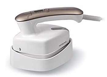 【中古】【非常に良い】日立 衣類スチーマー スチームアイロン 3段階温度切替 持ちやすいハンドル ブラシ付き CSI-RX1 W ホワイト|ドリエム店