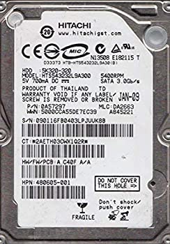 【中古】【人並み外れたに好いたらしい】Hitachi HTS543232L9A300 TravelStar 320GB 5400 RPM 8MB Buffer SATA-II 7-pin 2.5 Inch Hard Drive. [並行輸入品]