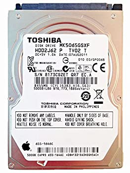【中古】東芝 toshiba 2.5インチ 内蔵 ハードディスク 500GB SATA 3Gb/s 5400rpm キャッシュ 8GB 9.5mm 非AFT 512セクター hdd MK5065GSXF|ドリエム店