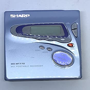 【中古】SHARP 携帯型MD電気蓄音機 MD-MT770 青味