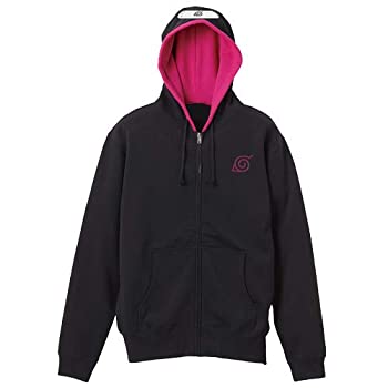 【中古】【非常に良い】BORUTO -ボルト- NARUTO NEXT GENERATIONS うずまきボルト ジップパーカー ブラック × トロピカルピンク Lサイズ画像