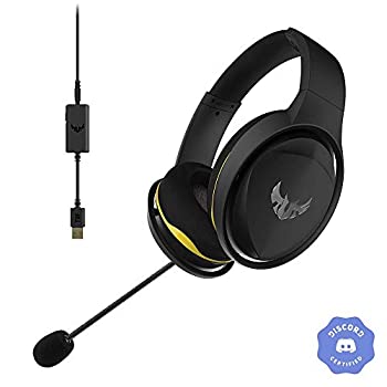 【中古】【非常に良い】ASUS ゲーミングヘッド セット TUF Gaming H5 / H5 Discord バーチャルサラウンドサウンドデュアルマイク付