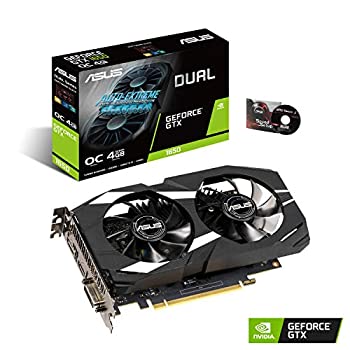 【中古】【非常に良い】ASUS NVIDIA GTX 1650 搭載 デュアルファンモデル 4G DUAL-GTX1650-O4G