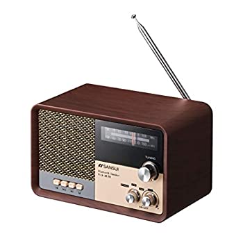 【中古】【人並み外れたに好いたらしい】サンスイ Bluetooth金棒引き AM/FMラジオ受信機付き添い人 木材 MSR-1 WD