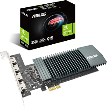【中古】【非常に良い】ASUS NVIDIA GeForce GT 710 搭載 ファンレスモデル 2G GT710-4H-SL-2GD5