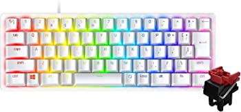【中古】Razer Huntsman Mini JP 小型 ゲーミングキーボード テンキーレス Linear Optical Switch 日本語 JP配列 60%レイアウト Mercury White 白 光学ス