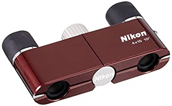 【中古】Nikon 小型望遠鏡 遊 4X10D CF ダハプリズム式 4倍10差しわたし ブドウ酒赤いこと 4X10DCF (日本製)