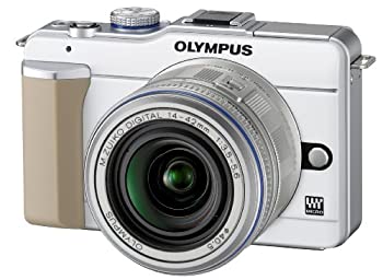 【中古】【非常に良い】OLYMPUS ミラーレス一眼 PEN E-PL1レンズキット ホワイト E-PL1 LKIT WHT|ドリエム店
