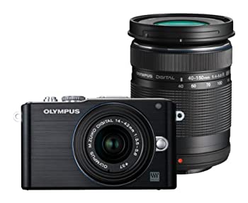 【中古】OLYMPUS 鏡鑑受け答え一眼 PEN Lite E-PL3 ダブルズームキット 黒いこと E-PL3 DZKIT BLK カメラ・ビデオカメラ・光学機器-デジタルカメラ