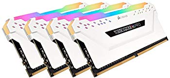 【中古】CORSAIR DDR4-3200MHz 事務机いの一番パソコン用 記憶装置モデュール VENGEANCE RGB PRO つづき物 64GB [16GB×4枚] CMW64GX4M4C3200C16W mxn26g8