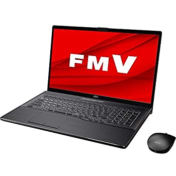 【中古】富士通 FMV LIFEBOOK NH90/E2 ブライトブラック - 17.3型 ハイスペック ノートパソコン［Core i7 / メモリ 8GB / SSD 256GB+HDD 1TB / BDドライ