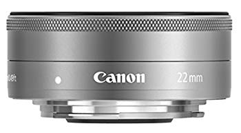 【中古】【非常に良い】Canon 単焦点広角レンズ EF-M22mm F2 STM シルバー ミラーレス一眼対応 EF-M222STMSL|ドリエム店