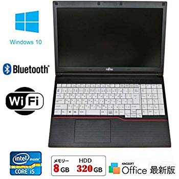 【中古】【非常に良い】【Windows 10搭載】富士通 LIFEBOOK A573/G ★第3世代Core i5 2.6GHz／8GBメモリ／320GB／15.6インチ?テンキー付／WiFi／DVDマルチ【タッチパッ e6mzef9