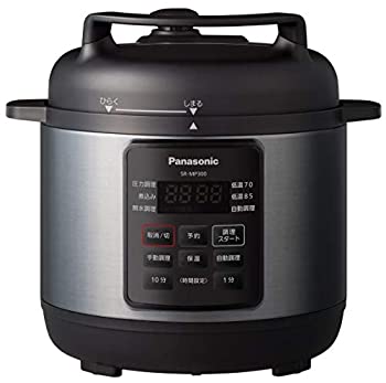 【中古】パナソニック 電気圧力鍋 3L(満水容量3L/調理容量2L) 圧力/低温/無水/煮込/自動調理 レシピブック付 温度過昇防止機能 ほったらかし SR-MP300-K
