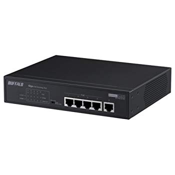 【中古】BUFFALO IEEE802.3af規格(PoE)対応 ノン・インテリジェントGigaスイッチ 5ポートBSL-POE-G2105U 9jupf8b