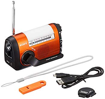 【中古】ソニー SONY ポータブルラジオ ICF-B09 : FM/AM/ワイドFM対応 手回し充電対応 オレンジ ICF-B09 D w17b8b5