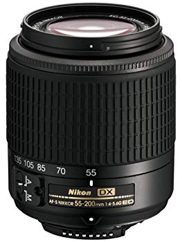 【中古】Nikon AF-S DX Zoom Nikkor ED 55-200mm F4-5.6G ブラック ニコンDXフォーマット専用 o7r6kf1