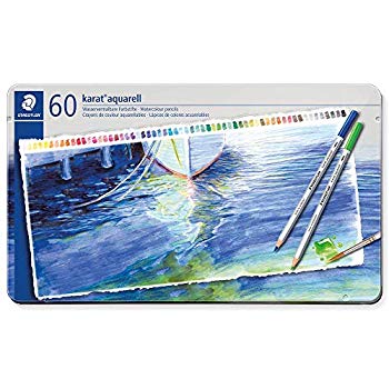 【中古】ステッドラー 色鉛筆 カラトアクェレル 水彩色鉛筆 60色 125 M60 6g7v4d0