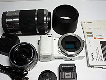 【中古】ソニー SONY ミラーレス一眼カメラ α NEX-5Rダブルズームレンズキット ホワイト NEX-5RY/W|ドリエム店