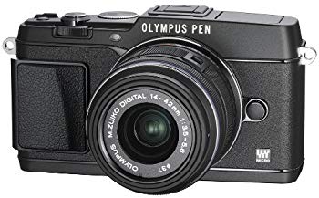 【中古】OLYMPUS ミラーレス一眼 PEN E-P5 14-42mm レンズキット(ビューファインダー VF-4セット) ブラック E-P5 14-42mm LKIT BLK khxv5rg