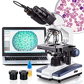 【中古】【人並み外れたに好いたらしい】AmScope 3D上演+ USB写真機と40X-2500X LEDデジタル双眼鏡の練り合わせるマイクロスコープ