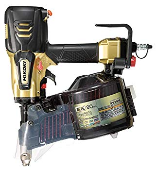【中古】【非常に良い】HiKOKI(ハイコーキ) 旧日立工機 高圧ロール釘打機 メタリックゴールド 針金45~90mm シート45~50mm 品確法・2×4対応 NV90HR(S) 2zzhgl6