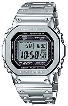【中古】[カシオ] ウオッチ ジーショック Bluetooth 積み上げる 電磁波ソーラー GMW-B5000D-1JF メンズ しろがね色 z2zed1b