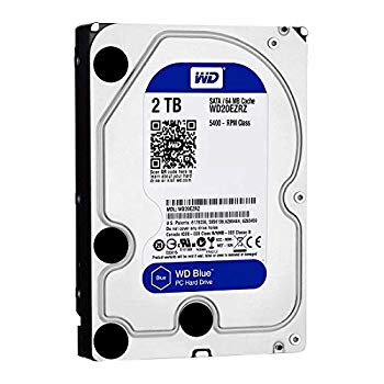 【中古】WD20EZRZ-RT ［WD Blue（2TB 3.5インチ SATA 6G 5400rpm 64MB）］ w17b8b5