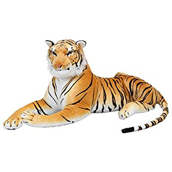 【中古】不二貿易 ぬいぐるみ ブラウンタイガー 奥行110cm 42431|ドリエム店