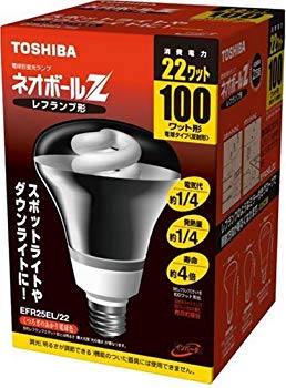 【中古】【人並み外れたに似つかわしい】TOSHIBA ネオどんぶり鉢Z 二眼レフ照明ランプ形 100W印字機 白熱電球色 EFR25EL/22 口金差しわたし26粍 bme6fzu