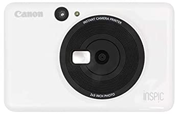 【中古】【非常に良い】Canon インスタントカメラプリンター iNSPiC CV-123-WH ホワイト