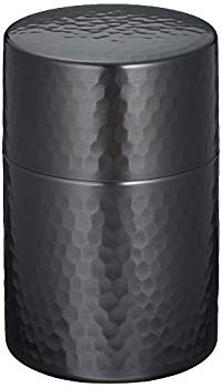 【中古】新光金属元素 茶筒 黒銅入眼 中(電気容量:150g) 純銅黒銅入眼 鎚目茶筒 BC-106 wyw801m