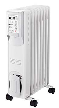 【中古】Hidamari マイコン式 オイルヒーター(リモコン付) ホワイト OHT-1556WH|ドリエム店