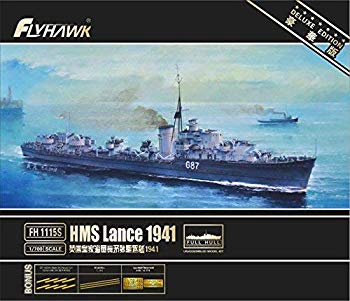 【中古】フライホークモデル 1/700 イギリス海軍駆逐艦 ランス 1941年 デラックスエディション プラモデル FLYFH1115S|ドリエム店
