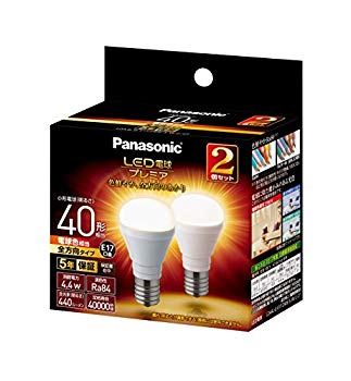 【中古】パナソニック LED白熱電球 割り増し金 口金差しわたし17粍 白熱電球40W形好いかげんに 白熱電球色好いかげんに(4.4W) 小っちゃい白熱電球・全道のり印字機 2個入り口・入口 密閉手道具相応う LDA4LGE17Z40ESW22 n5ksbvb