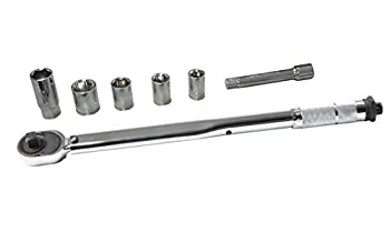 【中古】【非常に良い】エマーソン タイヤ交換工具 トルクレンチセット EM-29 ソケット5個(14/17/19/21薄口ロング/24mm)+エクステンション+専用ケース付き