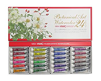 【中古】【人並み外れたに好いたらしい】ホルベイン 澄み切った水彩画えの具 5ml W455 ボタニカルアート 24色仕かける 3455