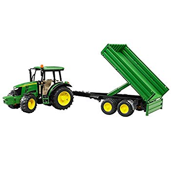 【中古】【非常に良い】bruder(ブルーダー) JD5115Mトラクター & グリーントレーラー BR02108 qqffhab