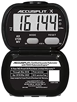 【中古】Accusplit 亢進計 アクティビティトラッカー 歩数計 MVPA付き添い人 黒いこと