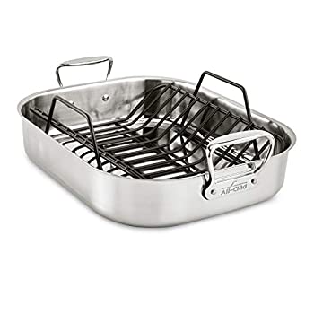 【中古】All-Clad ステンレス鋼製ロースター 小 仕合わせ付き添い人 膳立て手道具 E752S264 食洗機可、しろがね色 L しろがね色 2100095738