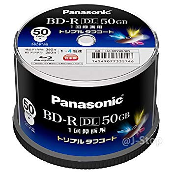 【中古】Panasonic 録画用4倍速ブルーレイディスク片面2層50GB(追記型)スピンドル50枚 LM-BRS50L50S【WEB制限事項】 w17b8b5 録画・録音用メディア-TV・オーディオ・カメラ-ブルーレイディスクメディア