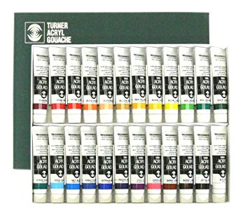 【中古】ターナー色彩 アクリルガッシュ 24色セット AG02024C 20ml(6号) 2mvetro